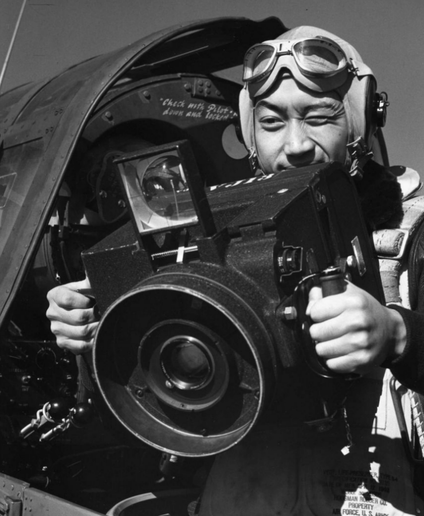 Uncle George with an aerial camera