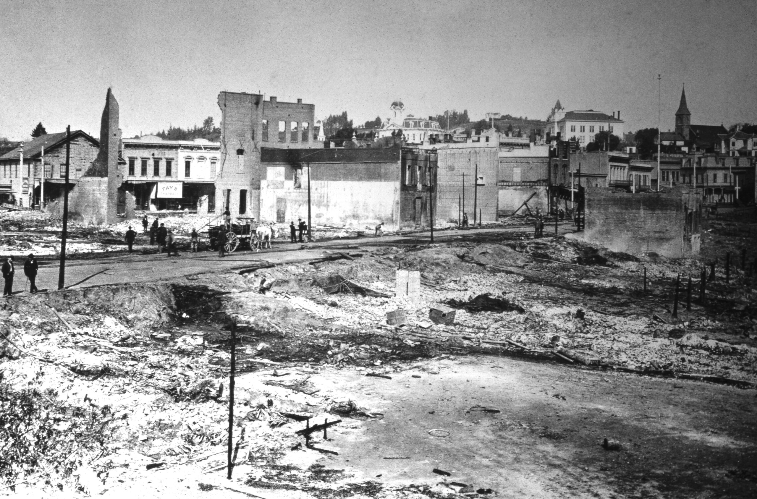 Santa Cruz's Front Street Chinatown after the April 1894 fire