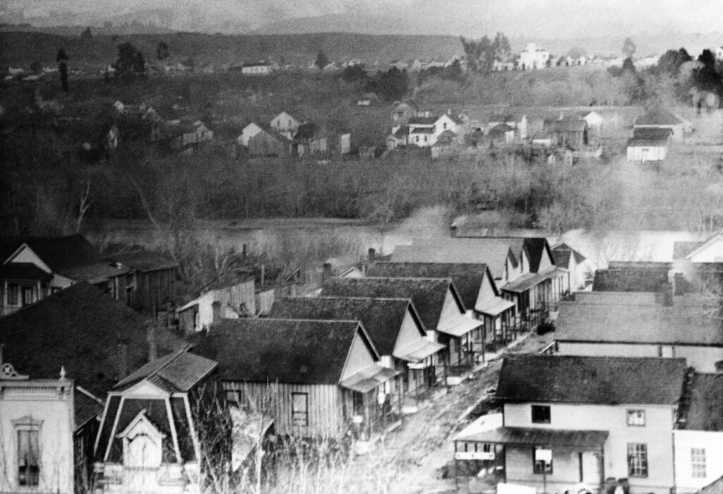 Birkenseer's Chinatown in Santa Cruz around 1900
