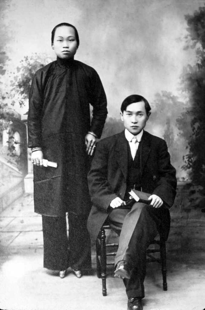 Lee Yin, known as Shorty Lee, and his wife in Salinas in the 1920s